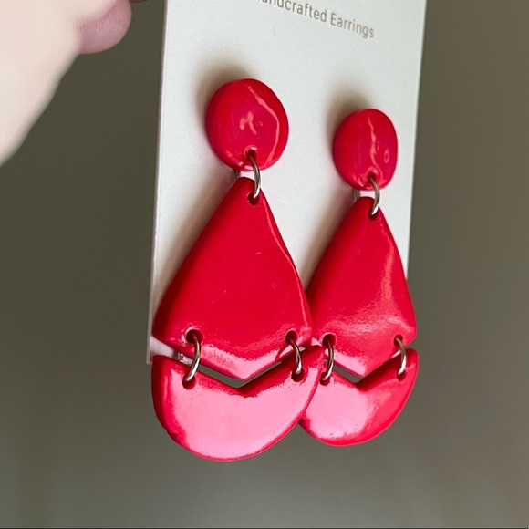 NWT Pink Handmade Earrings - Picture 9 of 13